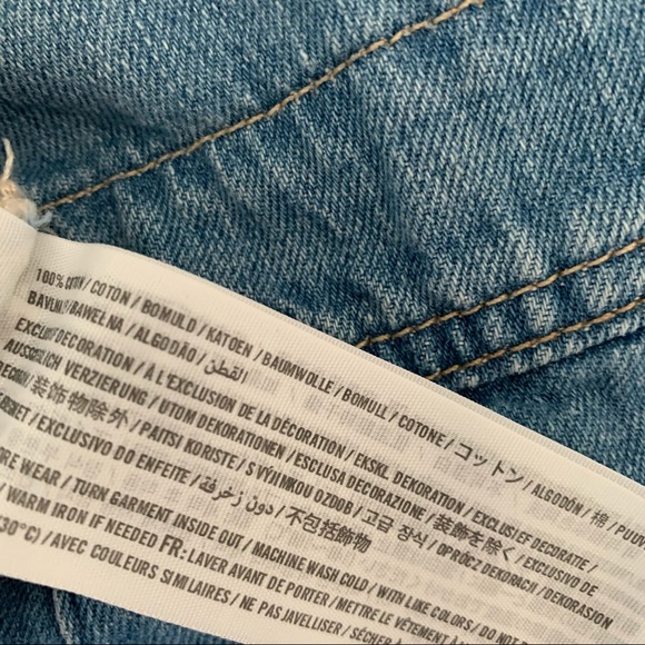 Hollister Distressed Bleach Shorts, Fringe Hem, 27 - Picture 3 of 9